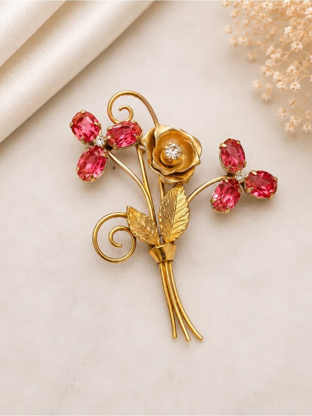Vintage Floral Brooch
